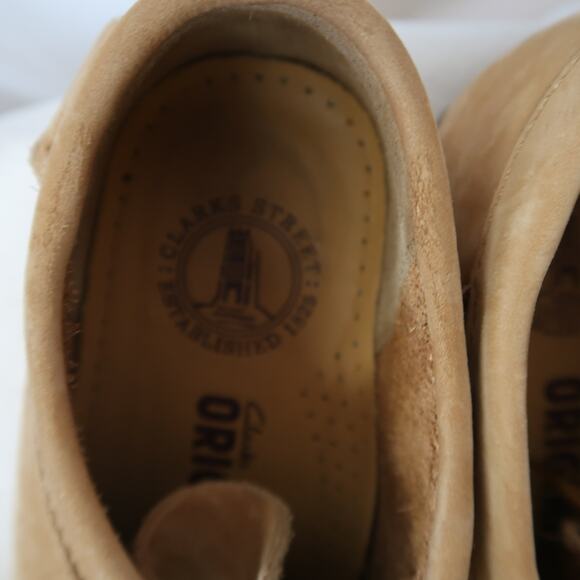 Clarks Shacre II Run Shoes Dark Tan Suede Leather Lace-Up Mens 7.5 main image 4